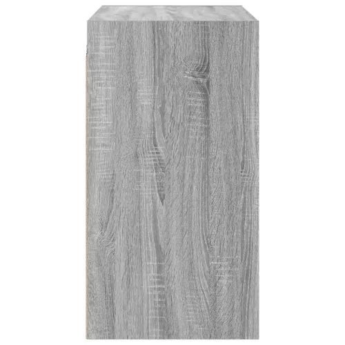  szürke sonoma színű faliszekrény üvegajtókkal 68 x 37 x 68,5 cm