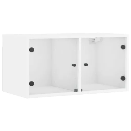  fehér faliszekrény üvegajtókkal 68,5x37x35 cm