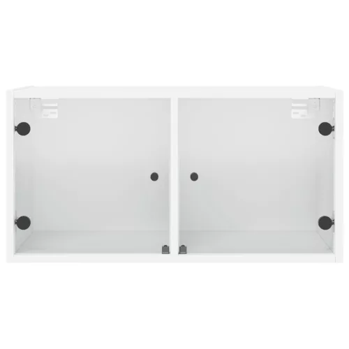  fehér faliszekrény üvegajtókkal 68,5x37x35 cm