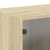  sonoma-tölgyszínű faliszekrény üvegajtókkal 68,5x37x35 cm