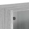  szürke sonoma színű faliszekrény üvegajtókkal 68,5x37x35 cm