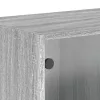  2 db szürke sonoma faliszekrény üvegajtókkal 68,5 x 37 x 35 cm
