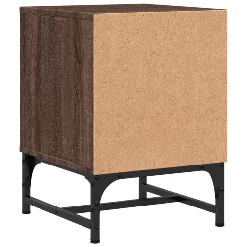  barna tölgy színű éjjeliszekrény üvegajtóval 35 x 37 x 50 cm