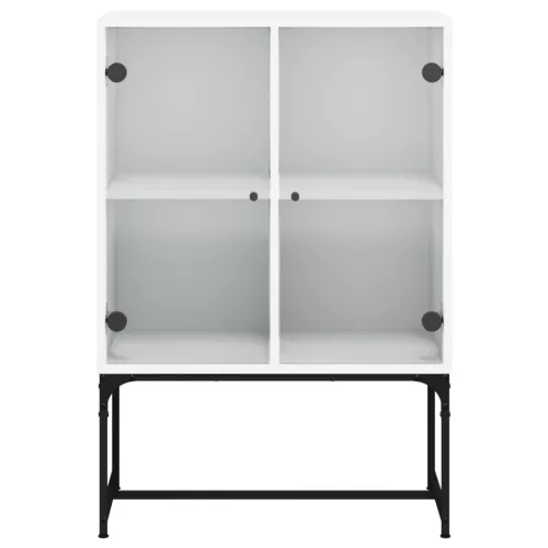  fehér kisszekrény üvegajtókkal 69x37x100 cm