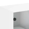  fehér kisszekrény üvegajtókkal 69x37x100 cm