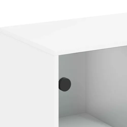  fehér kisszekrény üvegajtókkal 69x37x100 cm