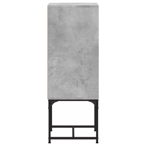  betonszürke kisszekrény üvegajtókkal 35 x 37 x 100 cm