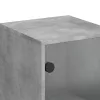  betonszürke kisszekrény üvegajtókkal 35 x 37 x 100 cm