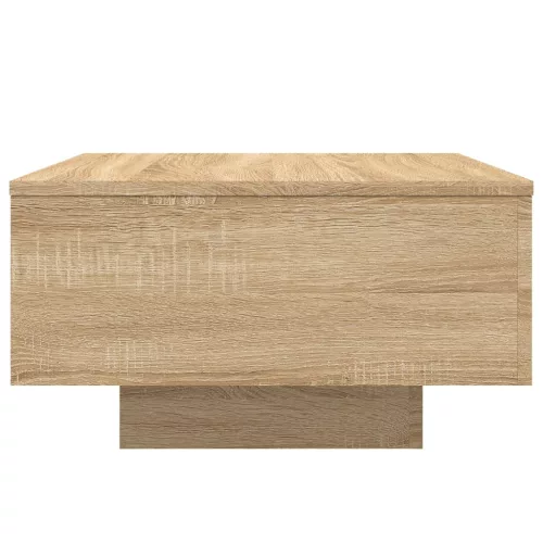  sonoma tölgy színű dohányzóasztal LED-lámpákkal 55 x 55 x 31 cm