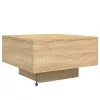  sonoma tölgy színű dohányzóasztal LED-lámpákkal 55 x 55 x 31 cm