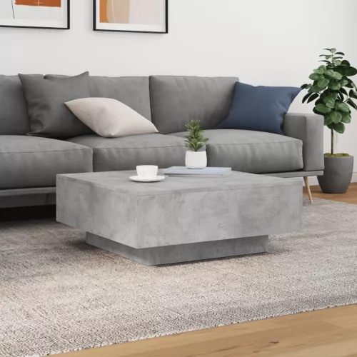 betonszürke szerelt fa dohányzóasztal 80 x 80 x 31 cm
