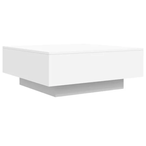  fehér dohányzóasztal LED-lámpákkal 80 x 80 x 31 cm