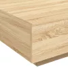 sonoma tölgy színű dohányzóasztal LED-lámpákkal 80 x 80 x 31 cm