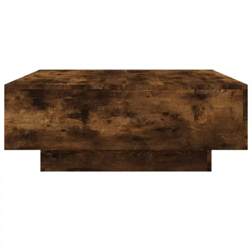  füstös tölgy színű dohányzóasztal LED-lámpákkal 80 x 8 0x 31 cm