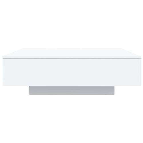  fehér dohányzóasztal LED-lámpákkal 100 x 100 x 31 cm