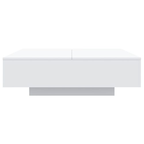  fehér dohányzóasztal LED-lámpákkal 100 x 100 x 31 cm