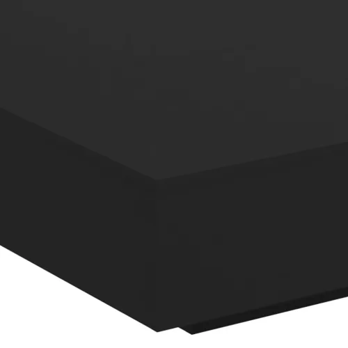  fekete dohányzóasztal LED-lámpákkal 100 x 100 x 31 cm