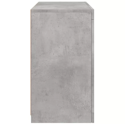  betonszürke tálalószekrény LED-világítással 60,5 x 37 x 67 cm