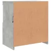  betonszürke tálalószekrény LED-világítással 60,5 x 37 x 67 cm