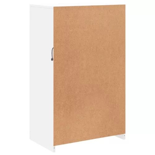  fehér szerelt fa tálalószekrény LED-világítással