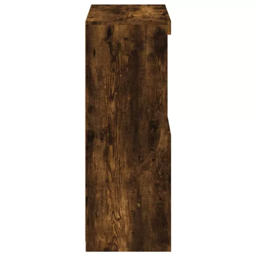  füstös tölgy színű szerelt fa tálalószekrény LED-világítással