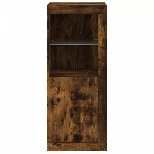  füstös tölgy színű tálalószekrény LED-ekkel 41 x 37 x 100 cm