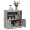  szürke sonoma színű tálalószekrény LED-ekkel 60 x 37 x 67 cm