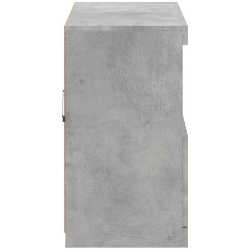  betonszürke tálalószekrény LED-világítással 81 x 37 x 67 cm