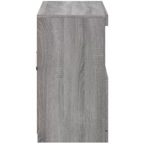  szürke sonoma színű tálalószekrény LED-ekkel 81 x 37 x 67 cm