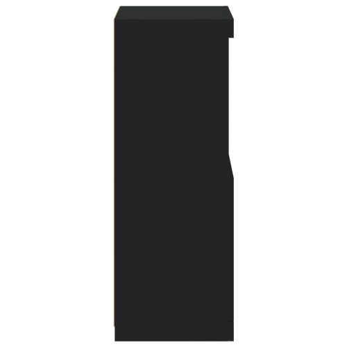  fekete tálalószekrény LED-világítással 41 x 37 x 100 cm