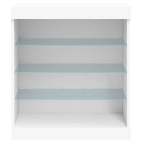  fehér tálalószekrény LED-világítással 60,5 x 37 x 67 cm