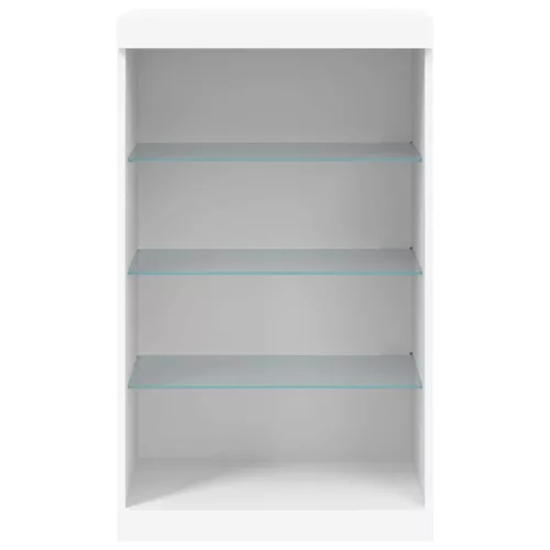  fehér tálalószekrény LED-világítással 60,5 x 37 x 100 cm