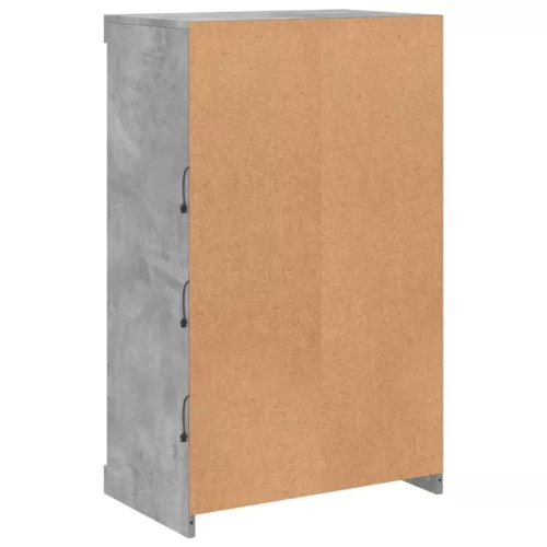  betonszürke tálalószekrény LED-világítással 60,5 x 37 x 100 cm