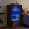 barna tölgy színű tálalószekrény LED-ekkel 60,5 x 37 x 100 cm