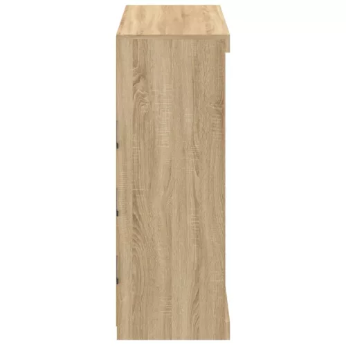  sonoma tölgy színű tálalószekrény LED-ekkel 81 x 37 x 100 cm