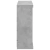  betonszürke tálalószekrény LED-világítással 81 x 37 x 100 cm