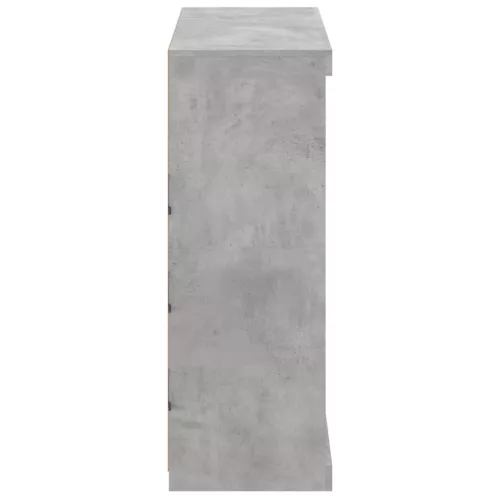  betonszürke tálalószekrény LED-világítással 81 x 37 x 100 cm