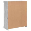  betonszürke tálalószekrény LED-világítással 81 x 37 x 100 cm