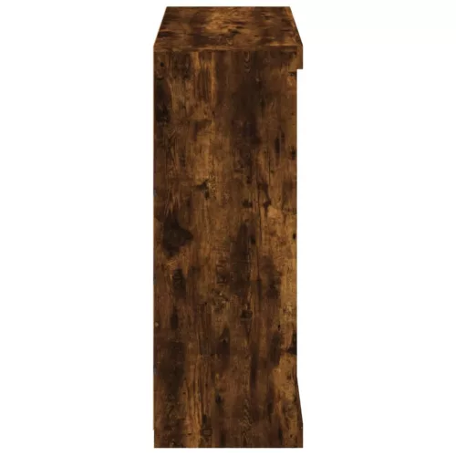  füstös tölgy színű tálalószekrény LED-ekkel 81 x 37 x 100 cm