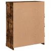  füstös tölgy színű tálalószekrény LED-ekkel 81 x 37 x 100 cm