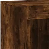  füstös tölgy színű tálalószekrény LED-ekkel 81 x 37 x 100 cm