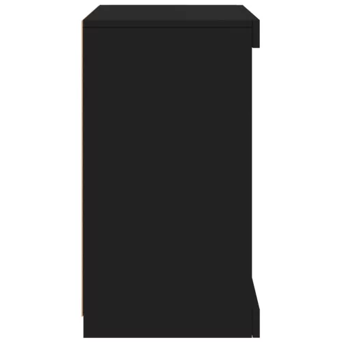  fekete tálalószekrény LED-világítással 41 x 37 x 67 cm