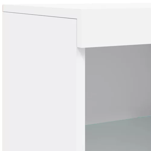  fehér tálalószekrény LED-világítással 41 x 37 x 100 cm