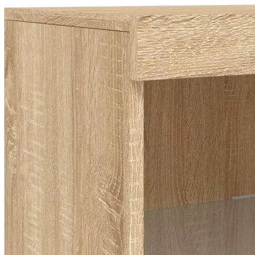  sonoma tölgy színű tálalószekrény LED-ekkel 41 x 37 x 100 cm