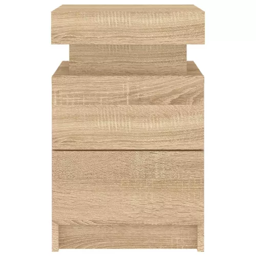  sonoma tölgy színű éjjeliszekrény LED-ekkel 35 x 39 x 55 cm