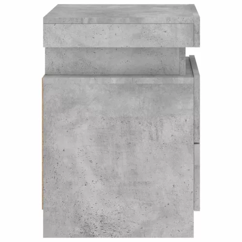  betonszürke éjjeliszekrény LED-világítással 35 x 39 x 55 cm