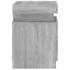  2 db szürke sonoma színű éjjeliszekrény LED-ekkel 35x39x55 cm