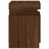  barna tölgyszínű éjjeliszekrény LED-világítással 35x39x55 cm