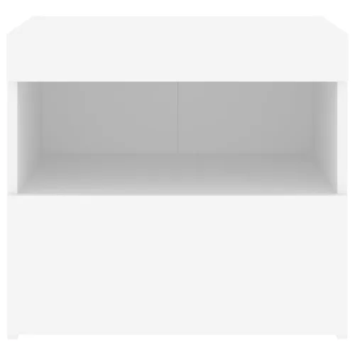  fehér éjjeliszekrény LED-világítással 50 x 40 x 45 cm