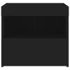  fekete éjjeliszekrény LED-világítással 50 x 40 x 45 cm
